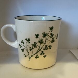Irish crest Costello Mug with Green Clover Design & crest